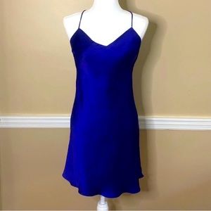 Zara royal blue spaghetti strap mini dress